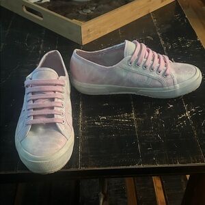 Superga Light Pink Tie-Dye Sneakers